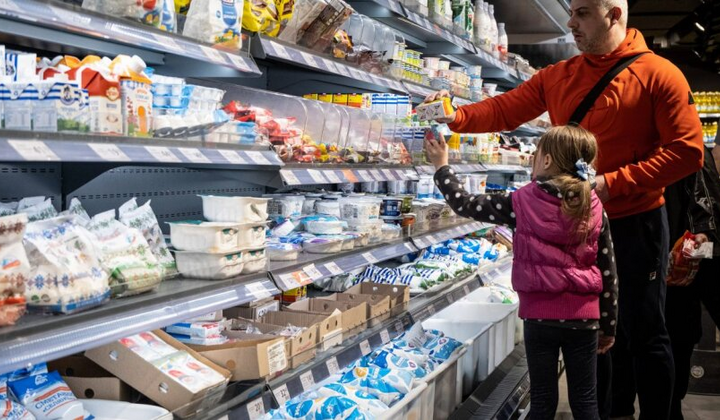 Этикетка на продукт со измененными ценами