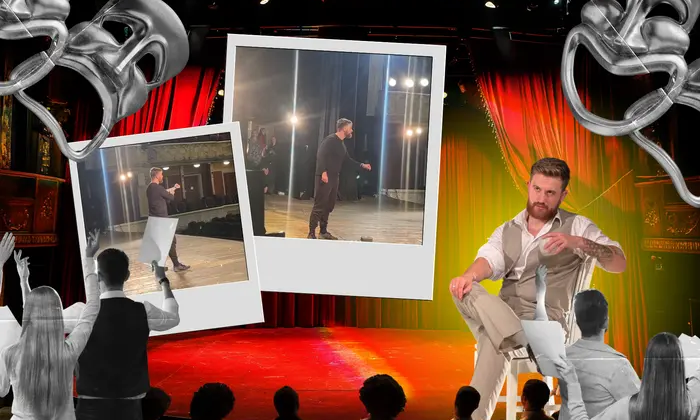 Фото актора на сцені театру Франка