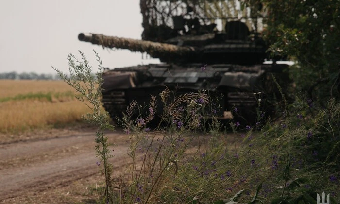 Карта з лінією фронту в Україні