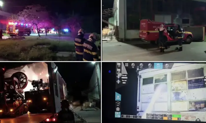 Fire at a weapons factory in Romania