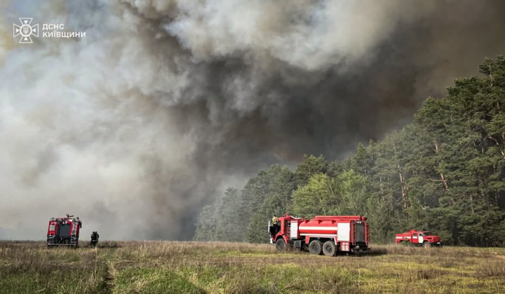 Ліквідація лісової пожежі на Бучанщині