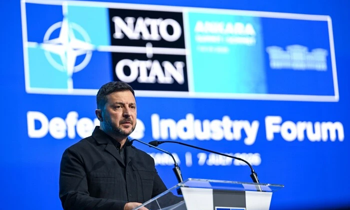 Zelensky and Trump at NATO summit
