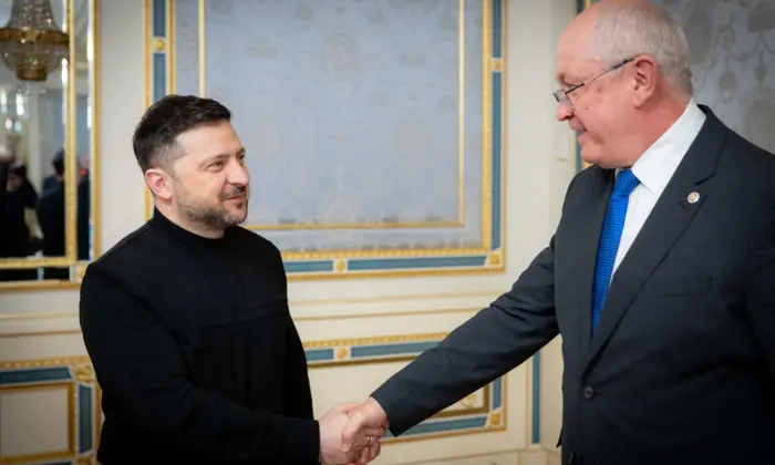 Zelensky and Munteanu discussing EU membership