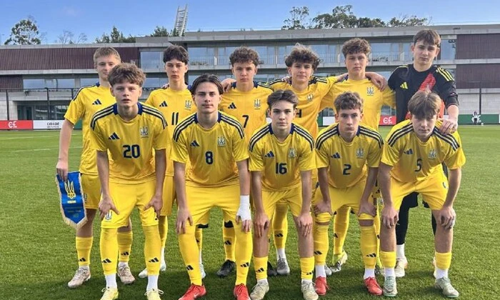 The Ukraine football team won