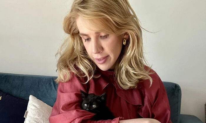 Kira Rudik with the new family member