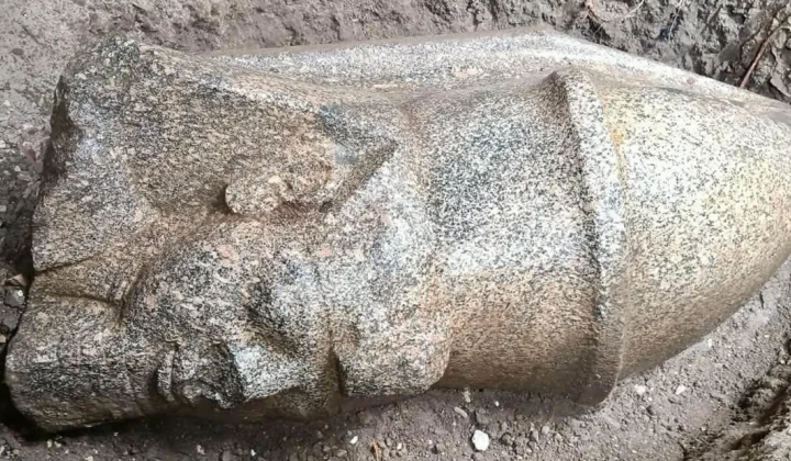 Statues of Ramesses II found by farmer in Cairo