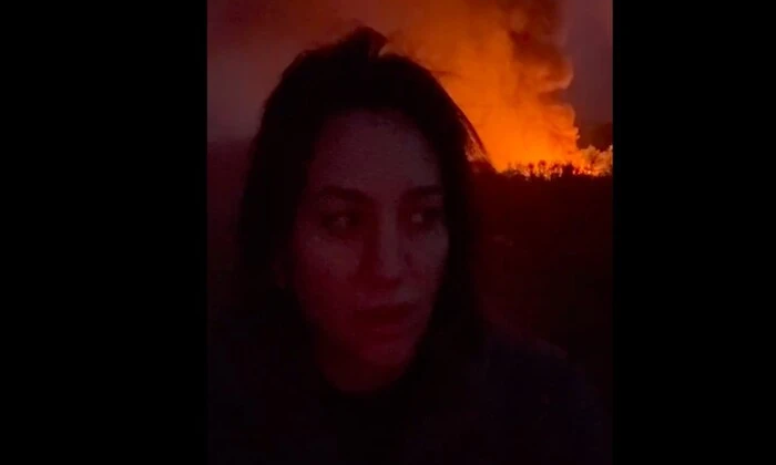 Жінка з Молдови під час атаки дронів