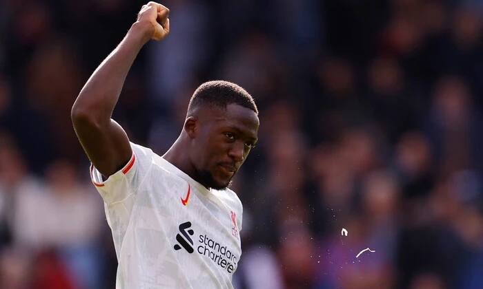 Ibrahima Konate in Liverpool jersey
