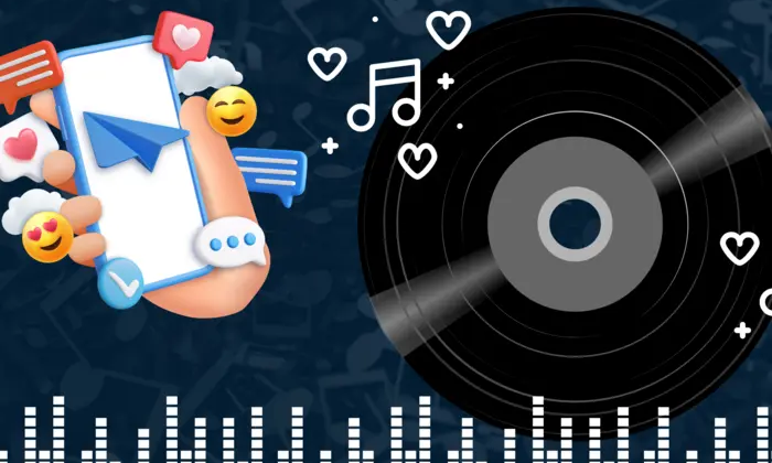 Изображение в теме музыкальных профилей в Telegram