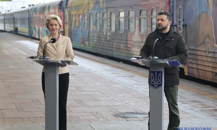 Зеленський та Урсула фон дер Ляєн на вокзалі