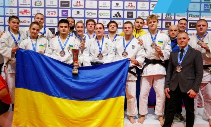 Украинские дзюдоисты с наградами Европы U23
