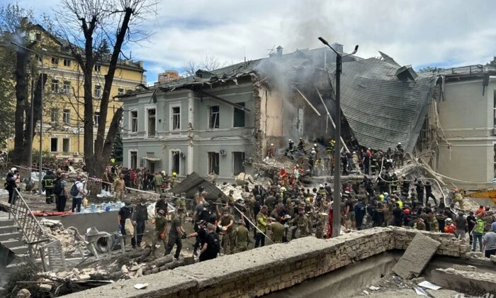 Новий корпус дитячої лікарні після ракетного удару