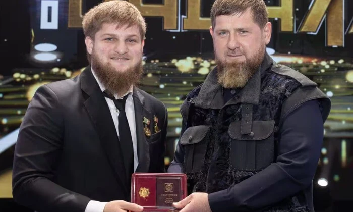 Kadyrov's son Ahmad at a meeting