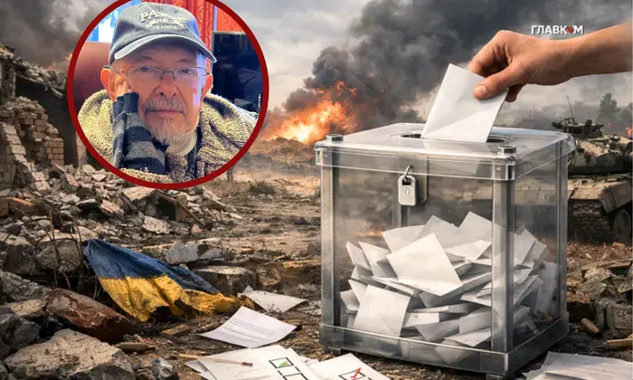 Graphic illustration of peace referendum in Ukraine