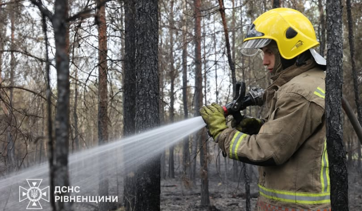 Пожар на 90 га в Ровенской области