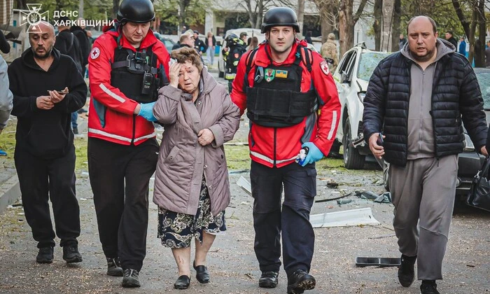 Один з постраждалих на вулиці Харкова