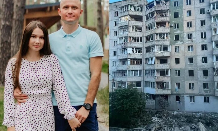 Молодая пара под завалами в Луцке