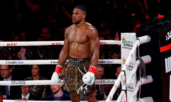 Anthony Joshua after the accident