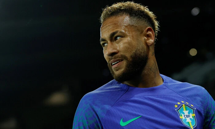Neymar on the football field in 2025