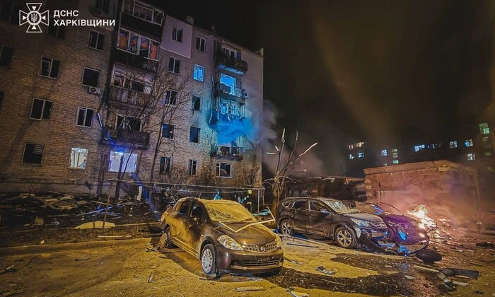 Последствия обстрела Харькова: поврежденная гражданская застройка