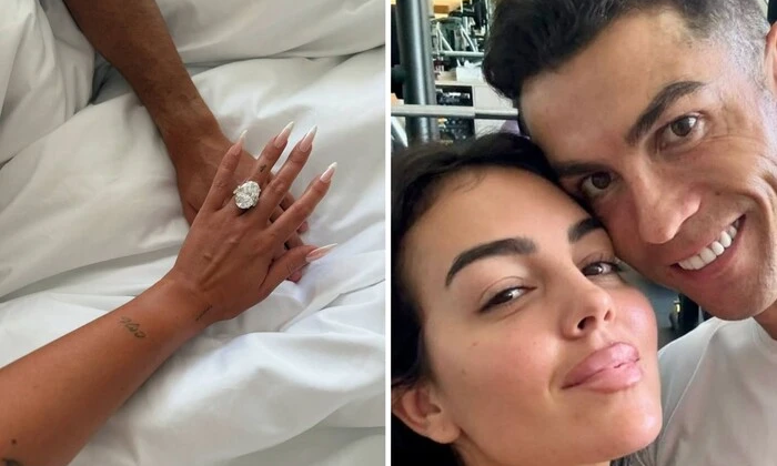 Кольцо с алмазом, подаренное Роналду Джорджине