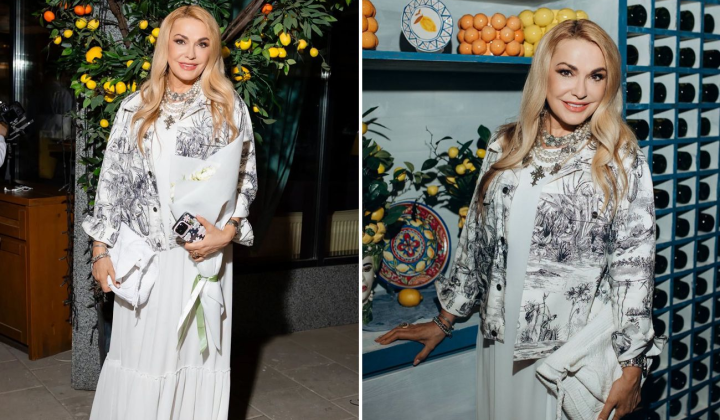 Olga Sumska in white platform crocs