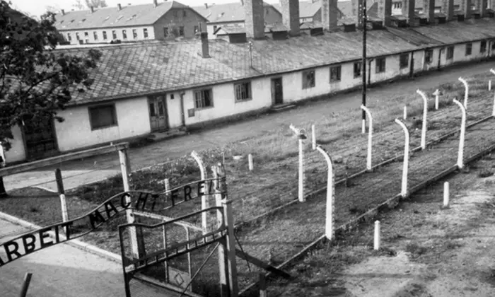 В'язень концтабору Аушвіц під час звільнення