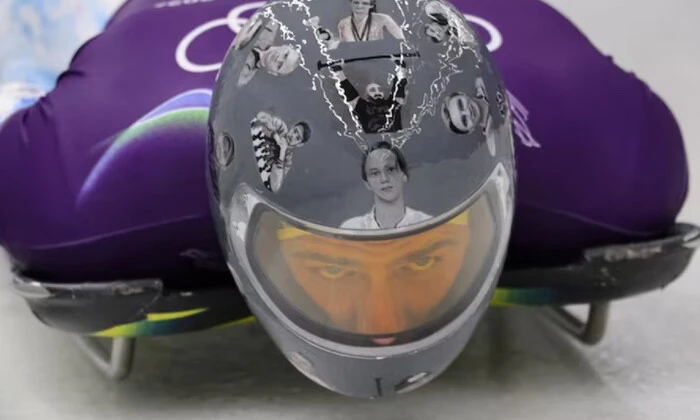 IOC banned helmet with heroes