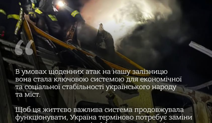 Destroyed Ukrainian locomotives from Russian attacks