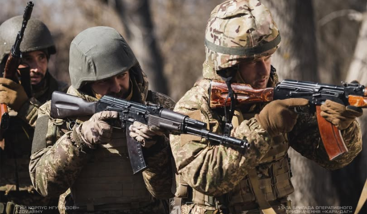 Soldiers training in Azov