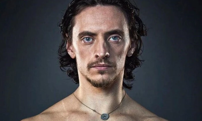 Father angel against the backdrop of a villain