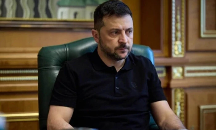 Zelensky and German Chancellor during meeting