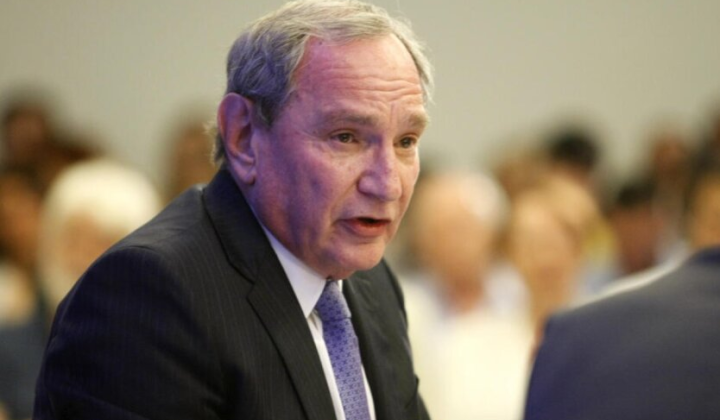George Friedman speaking at a press conference