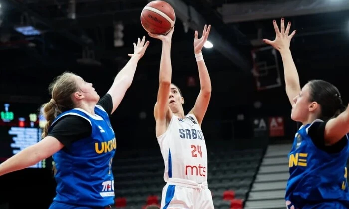 Украинская женская сборная по баскетболу на матче