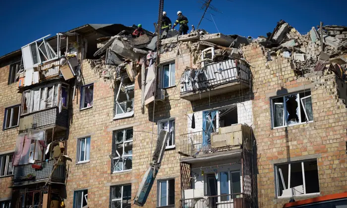 Первые минуты после российской атаки на Киев