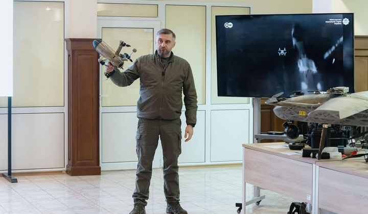 The unique air defense system operates against drones