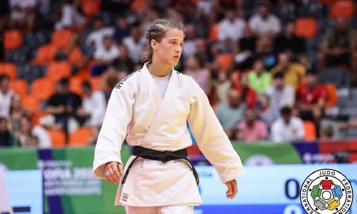 Украинская дзюдоистка с медалью чемпионата мира