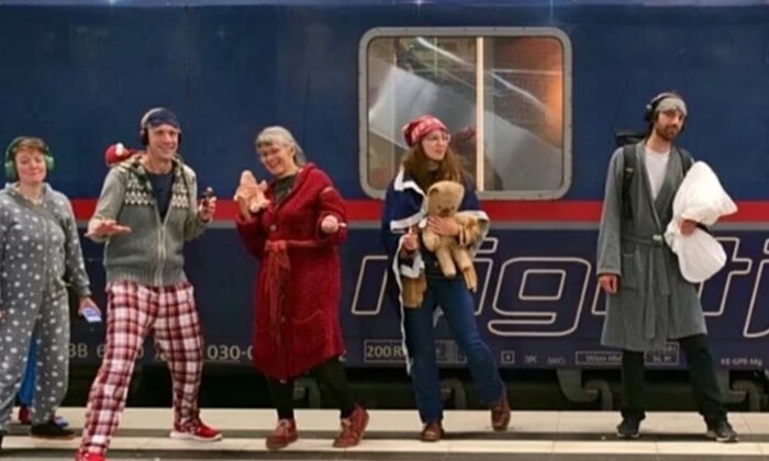 Europeans protest in pajamas