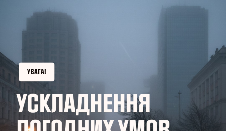 Жовтий код небезпеки: сильний вітер та туман