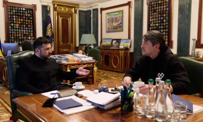 Zelensky with Prytula and Zaluzhnyi