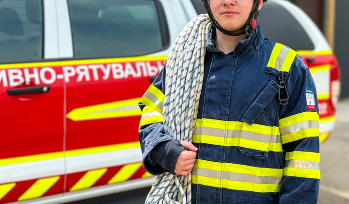 Рятівник Ілля Камінський на висоті