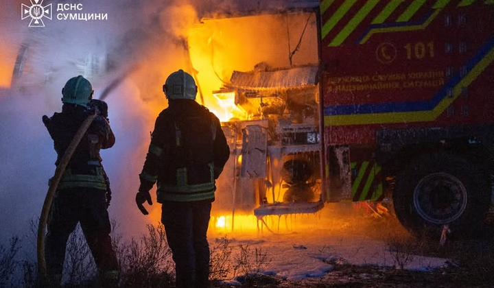 Сумские пожарные под ударом БПЛА
