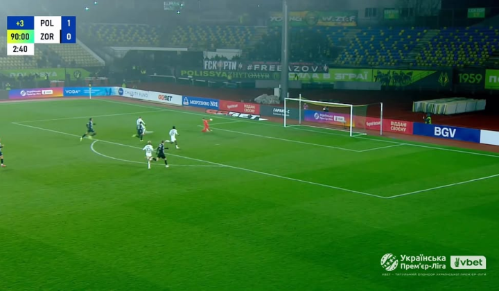 Назаренко забиває гол в матчі