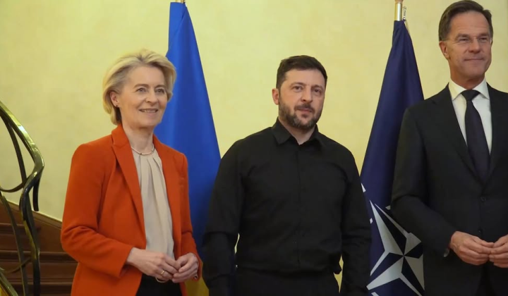 Зеленський на переговорах з лідерами НАТО та ЄС