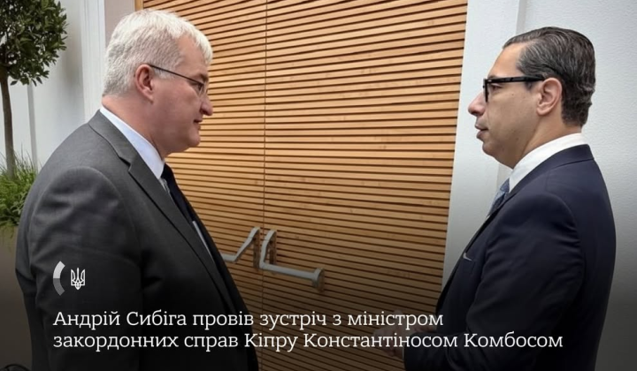 Flags of Ukraine and Cyprus at the meeting