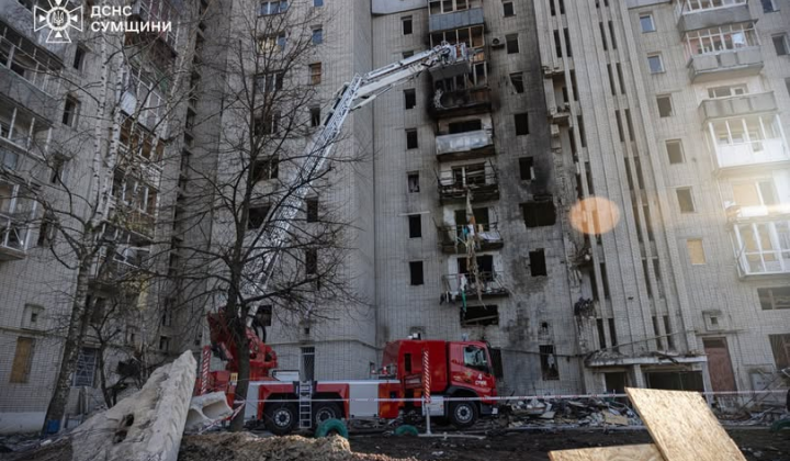 Восстановление Ахтырки после российского обстрела