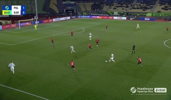 Гуцуляк забив гол у матчі Полісся – Карпати: рахунок 2:0