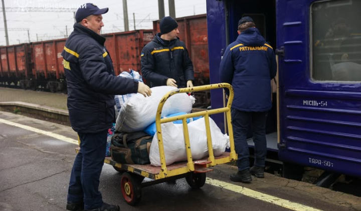 Зустріч евакуаційного потягу на Рівненщині