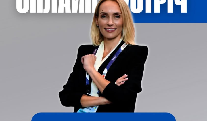 FLAU President Olha Saladuha at the online meeting