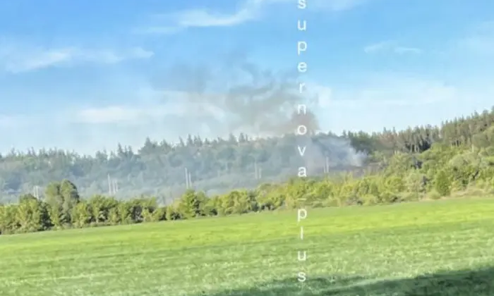 Поезд во время взрыва